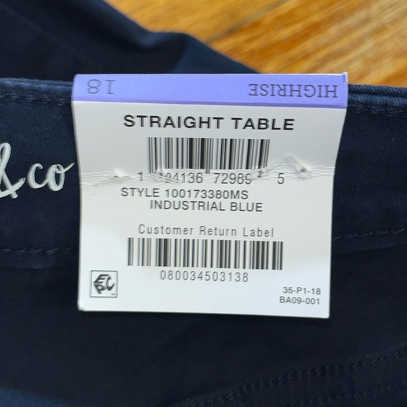 NWT Style & Co straight leg pants size 18 XXL blue plus size business casual - Picture 4 of 11